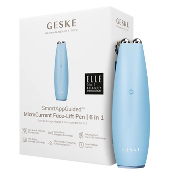 Мікрострумова ручка для підтяжки обличчя GESKE MicroCurrent Face-Lift Pen aquamarine (HB0127)