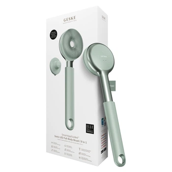 Звукова світлодіодна щітка для всього тіла GESKE Sonic LED Full-Body Brush&Intensive Exfoliator green (HB0387)