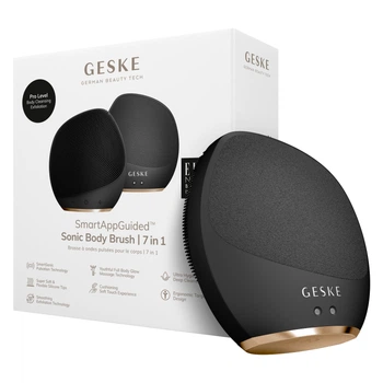 Ультразвукова щітка для тіла та інтенсивний пілінг GESKE Sonic Body Brush&Intensive Exfoliator gray (HB0353)