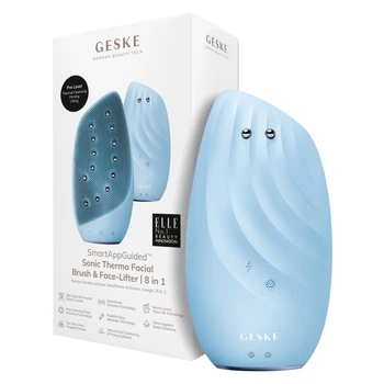 Очищувальна щітка для обличчя GESKE Sonic Thermo Facial Brush & Face-Lifter aquamarine (HB0094)