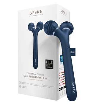Електронний ультразвуковий ролик для обличчя GESKE Sonic Facial Roller midnight (HB0177)