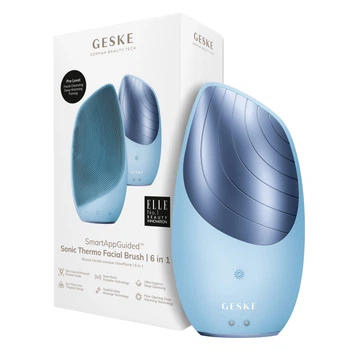 Електронна звукова термощітка для обличчя GESKE Sonic Thermo Facial Brush aquamarine (HB0083)