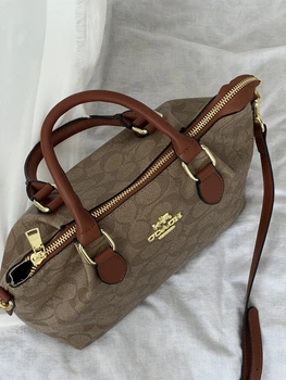 Сумка Coach Georgia Satchel Bag коричнево-бежевий