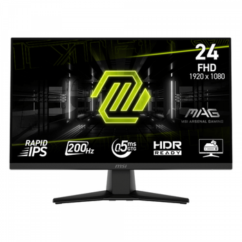 MSI Монітор ips 23.8" fhd (1920 x 1080) 0,5ms 200Hz 17 8/178 /dp/hdmi mag 242f