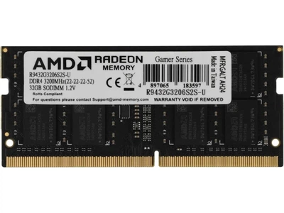 Пам'ять для ноутбуків AMD 32 GB SO-DIMM DDR4 3200 MHz R9 (R9432G3206S2S-U)