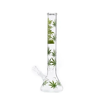 Бонг стеклянный Leaf Jhari Beaker Лиф Джхари Бикер 45 см боросиликат турбо кикер и шипы для льда
