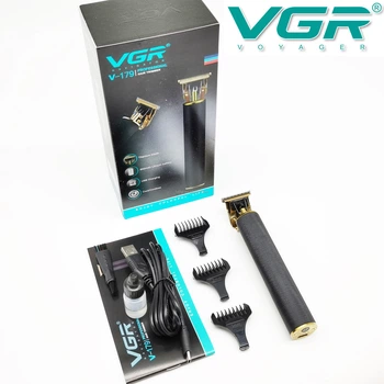 Профессиональный аккумуляторный триммер VGR V-179 для стрижки волос бороды и усов и сменными насадками 1-3 мм