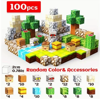 Магнитный конструктор для детей "Египетская мумия" 100 деталей Magnetic Blocks