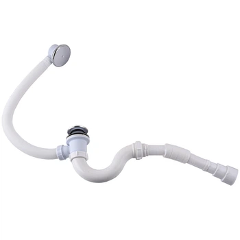 Сифон для ванны Click-Clack с гибкой трубой 32/40/50 Waterstal А-14089