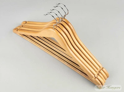 Набор 5 шт плечики вешалки Hanger NSDA 44 см деревянные светлые