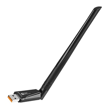 Wi-Fi Адаптер BauTech USB AX900 двухдиапазонный 900 Мбит/с с антенной Чёрный (1016-123-00)