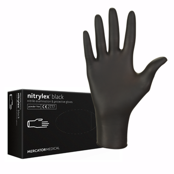 Перчатки нитриловые Mercator Nitrylex S черные
