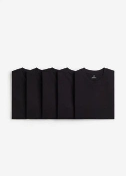 Футболка (набір з 5 шт) H&M 10028 Чорний XXL