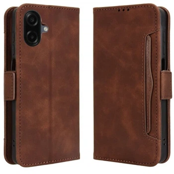 Чохол-книжка з кишеньками Deexe Wallet Stand для Samsung Galaxy A07 (A075) - Brown