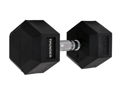 Гантель шестигранная Thunder 15 кг (HEXAGONAL-DUMBBELLS-15KG)