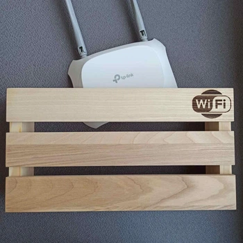 Полиця для WI-FI роутера навісна з гравіюванням PL011