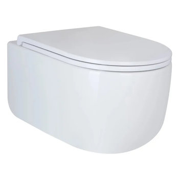 Унитаз подвесной безободковый белый MIXXUS Topper с сиденьем с микролифтом MP6599
