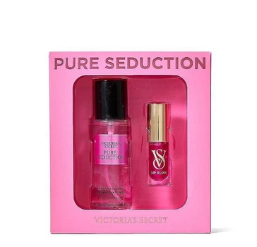 Подарочный набор Victoria's Secret Mist & Kiss Two-Piece Gift Set Pure Seduction mist 75мл+ lip oil 3.2г