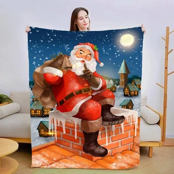 Плед 3D новорічний Санта Клаус №2 13839 160х200 см (ysk_3084_A)