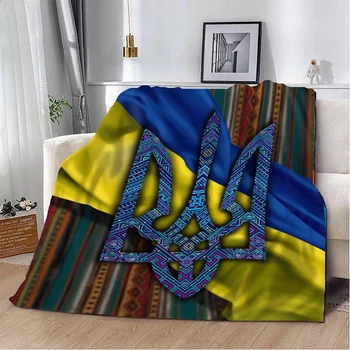 Плед патриотический 3D Герб с узором 12358 135х160 см