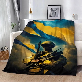 Плед патриотический 3D Защитник Украины 12187 135х160 см