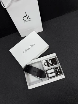 Чоловічий ремень Calvin Klein з двома пряжками + пакування у подарунок