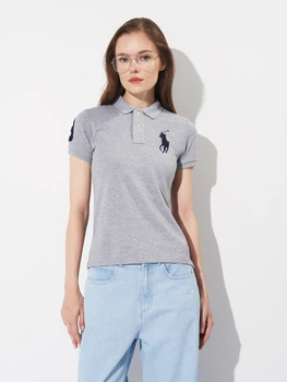 Поло женское Polo Ralph Lauren 11617 S Серое (smt2000000039824)