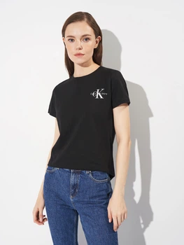 Футболка бавовняна жіноча Calvin Klein Jeans 11623 M Чорна (smt2000000040073)