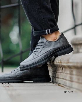 Туфлі Oxford Shoes 44 (27 см) Grey (арт 1231)