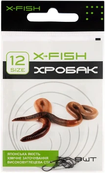 Гачок X-Fish на Черв'як #12 (8 шт/уп),1917.03.58