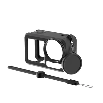 Защитный чехол для DJI Action 5 Pro с колпачком, силиконовый, черный (657D678FEEE9)