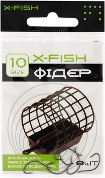 Крючок X-Fish Фидер #10 (8 шт/уп),1917.03.43