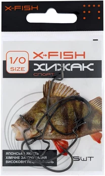 Крючок X-Fish Хищник Спорт #1/0 (5шт/уп),1917.04.08