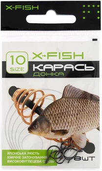 Крючок X-Fish Карась (донка) #10 (8 шт/уп),1917.03.35
