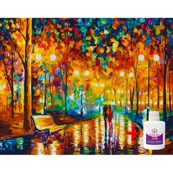 Набір для алмазної мозаїки на підрамнику ColorArt Осінній парк 40х50см SPP055 + Подарунок лак для покриття