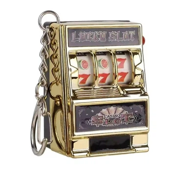 Брелок-игрушка в виде игрового автомата однорукий бандит (gold), 160369