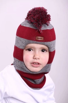 Зимняя шапка шлем Beezy для мальчика 1510-44-21 Ирокез р. 2 (50-53 см)