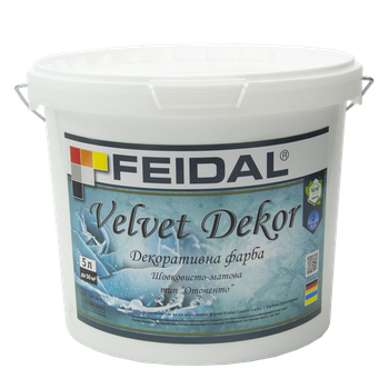 Краска декоративная Feidal Velvet Dekor Шелковисто-матовая 5 л