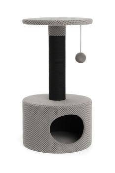 Когтеточка для котов PolyPet домик круглый серый 40x66 см КРД/0154-20