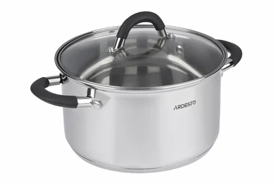 Каструля Ardesto Gemini Salerno 4,4 л нержавіюча сталь + кришка (AR1947CS)