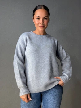 Свитер женский Fancy Matinee 5977 ангора базовый one size серый