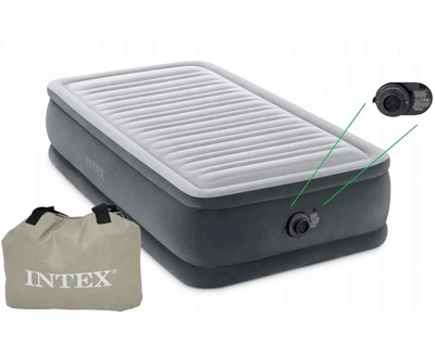 Матрац надувний Intex 64412 191x99x46 см, сірий