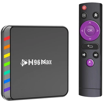Медиаплеер смарт-приставка для телевизора H96 MAX W2 2/16Gb Amlogic S905W2 Android 11 WiFi 2.4G+5G BT5.0 LAN:100M Black (W2_2GB/16GB)