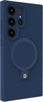 Etui plecki Evelatus Premium Magnetic with Stand Soft Touch Silicone Case do Samsung Galaxy S25 Ultra Midnight Blue (EVESAMS25UPMSSCMB)