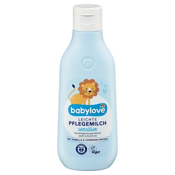 Дитяче зволожуюче молочко для тіла Babylove Pflegemilk Sensitive, 250 мл, від DM (Німеччина)