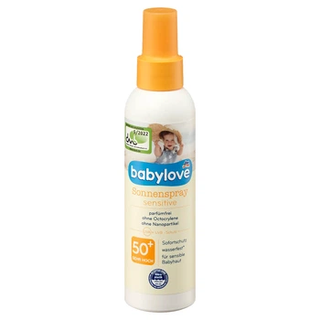 Детский солнцезащитный спрей Babylove Sonnenspray Baby Ultra Sensitive SPF50+, 150 мл