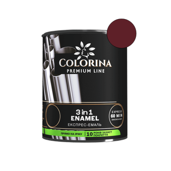 Эмаль-грунт 3в1 Colorina вишневая (RAL 3005) 2,5 л
