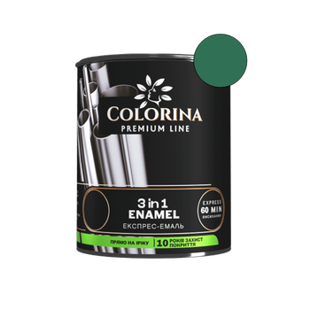 Эмаль-грунт 3в1 Colorina зеленая (RAL 6016) 0,75 л