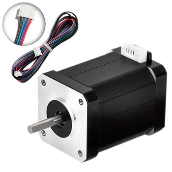 Шаговый двигатель ЧПУ для Arduino nema 17 0.7 Нм 42BYGH60 разъем XH2.54 4pin маленький двухфазный биполярный мотор нема 17 Ардуино для 3д принтера экструдера токарного лазерного фрезерного станка (4-16)