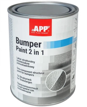 Фарба структурна для бамперу APP Bumper Paint 1л чорна
